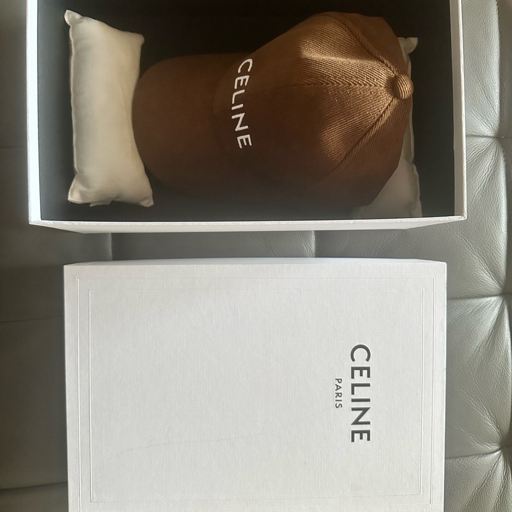 CELINE BASEBALL CAP IN CASHMERE CORDUROY